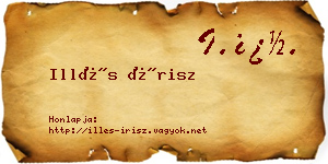 Illés Írisz névjegykártya